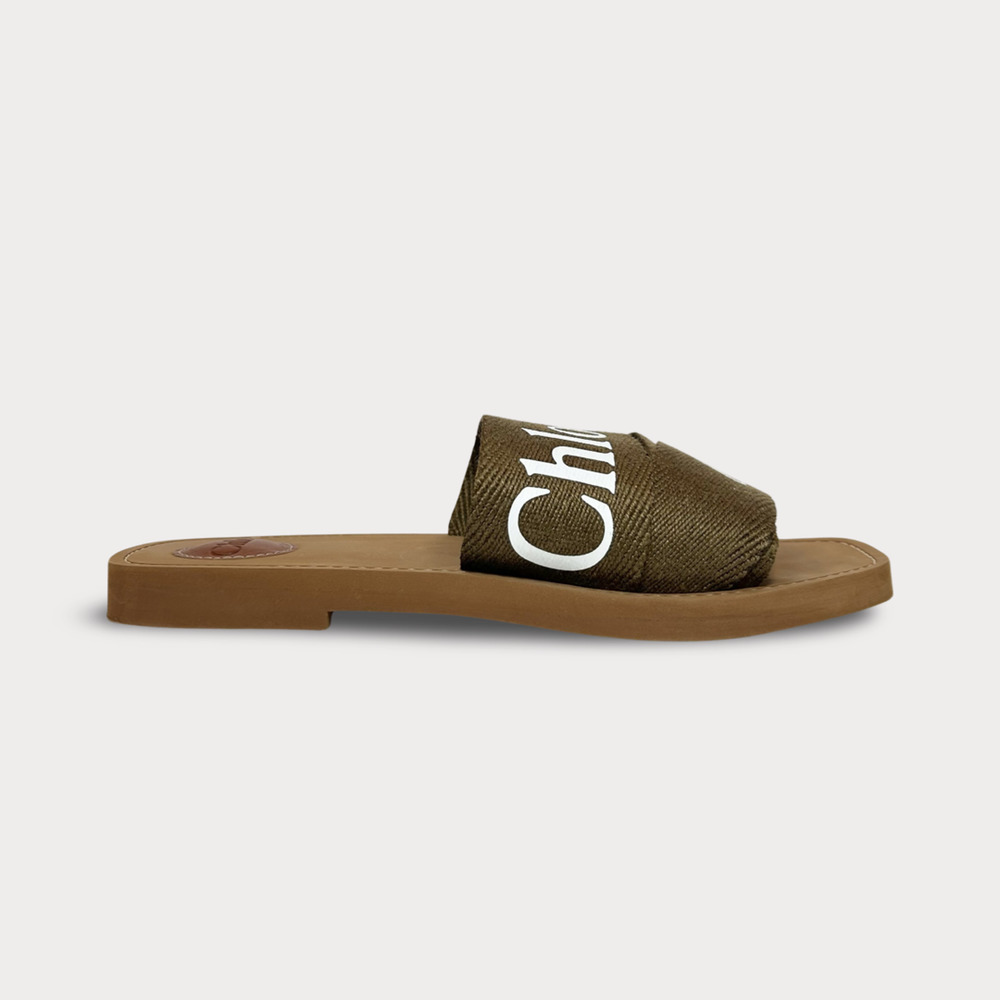 Chloe Olive Slide Sandals